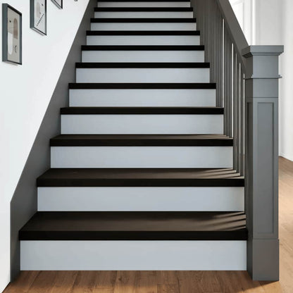 vidaXL Stair Treads 16 pcs Dark Brown 100x30x2 cm Solid Wood Oak 1