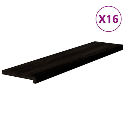 vidaXL Stair Treads 16 pcs Dark Brown 110x30x2 cm Solid Wood Oak 2