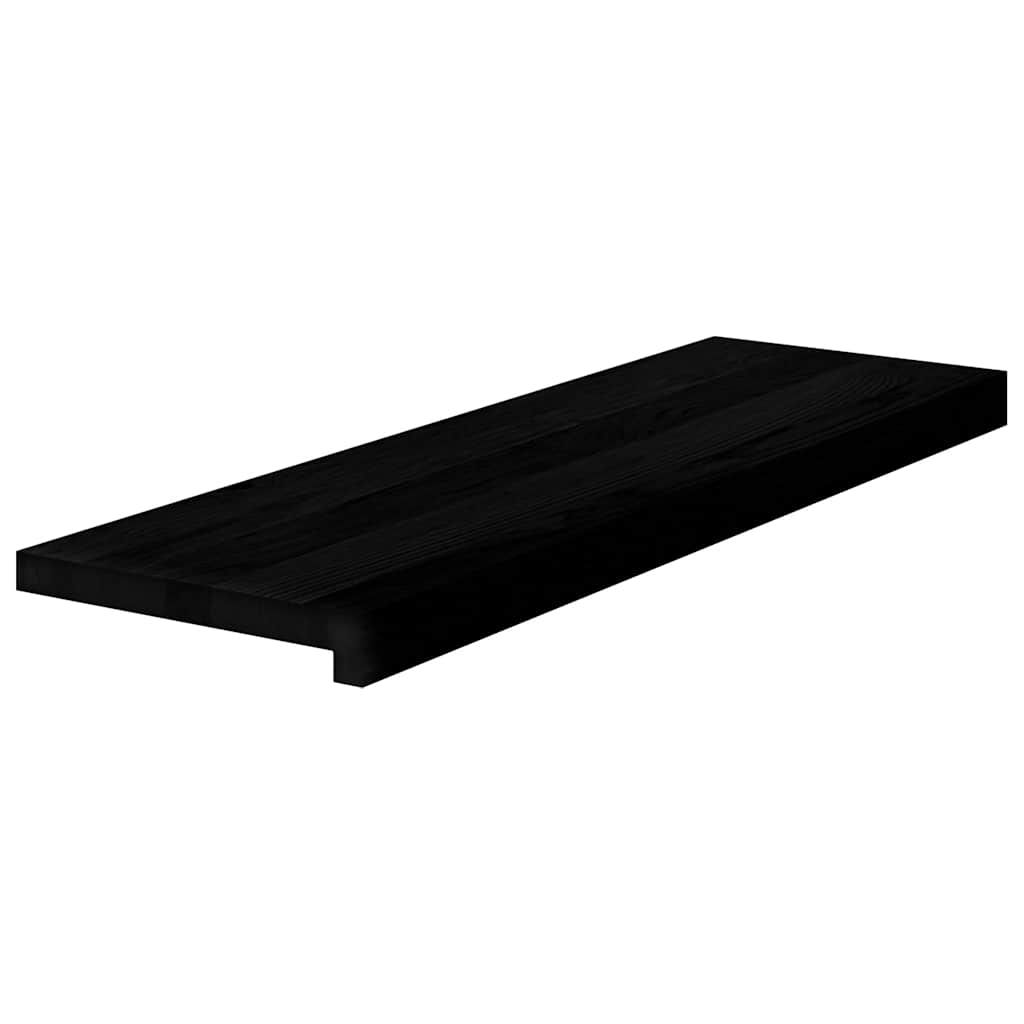 vidaXL Stair Treads 20 pcs Brown Black 80x25x2 cm Solid Wood Oak 3