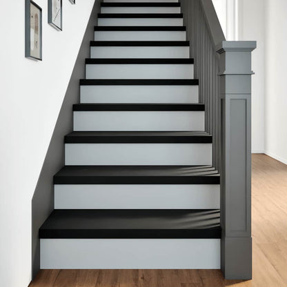 vidaXL Stair Treads 20 pcs Brown Black 80x25x2 cm Solid Wood Oak 1