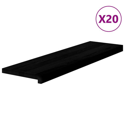 vidaXL Stair Treads 20 pcs Dark Brown 90x30x2 cm Solid Wood Oak 2
