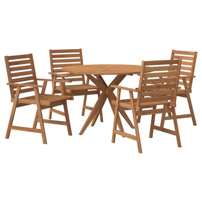 vidaXL 5 Piece Garden Dining Set Solid Wood Acacia 2