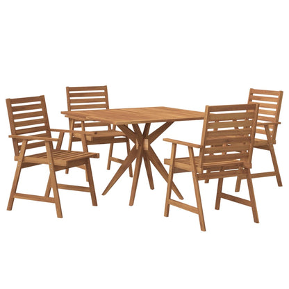 vidaXL 5 Piece Garden Dining Set Solid Wood Acacia 2