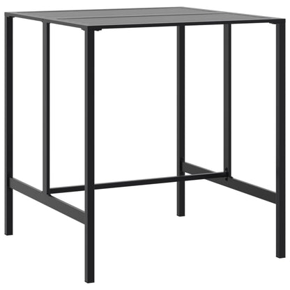 vidaXL 7 Piece Garden Bar Set Black Powder-coated Steel 3