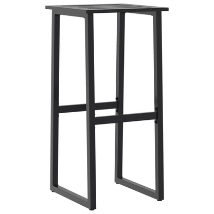 vidaXL 7 Piece Garden Bar Set Black Powder-coated Steel 4