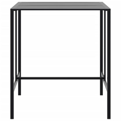 vidaXL 7 Piece Garden Bar Set Black Powder-coated Steel 5