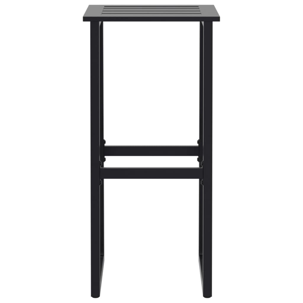 vidaXL 7 Piece Garden Bar Set Black Powder-coated Steel 6