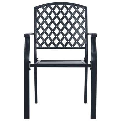 Stackable Garden Chair Set 5 pcs Anthracite Powder-coated Steel 110 x 72.5 cm 6