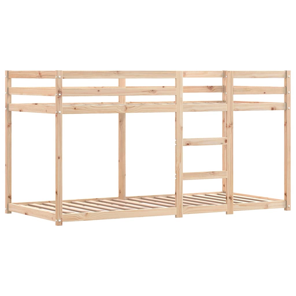 Bunk Bed without Mattress Solid Wood Pine Black 90 cm