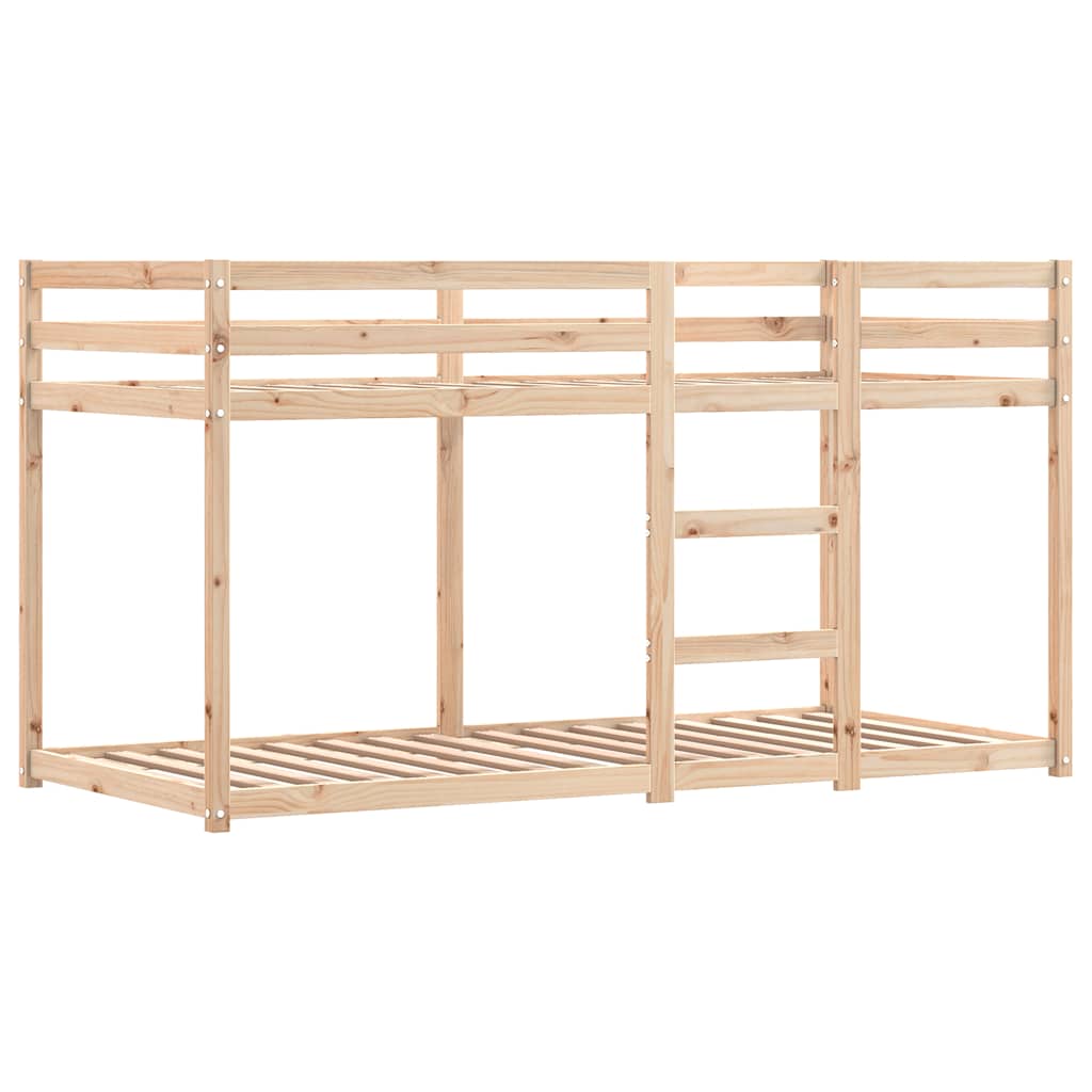 Bunk Bed without Mattress Solid Wood Pine Black 90 x 200 cm