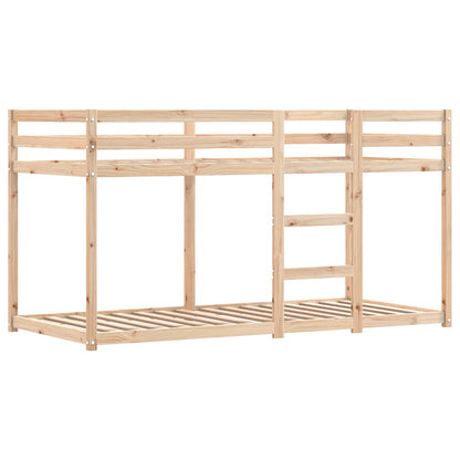 Bunk Bed without Mattress Solid Wood Pine Black 90 x 200 cm