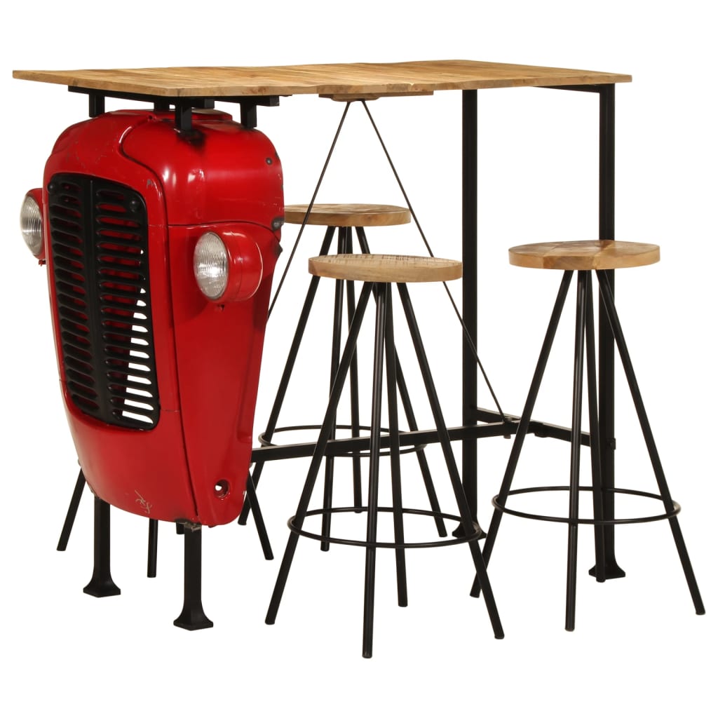vidaXL 5 Piece Bar Set Solid Wood Mango 1