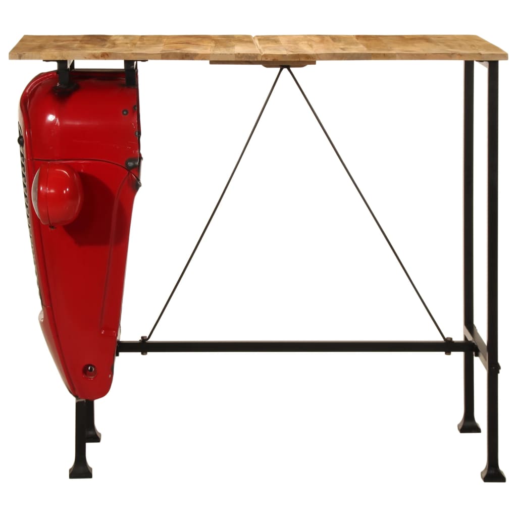 vidaXL 5 Piece Bar Set Solid Wood Mango 3