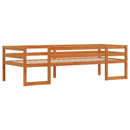 Kids' Bed Frame without Mattress Solid Wood Pine Wax brown 90 cm 200 cm