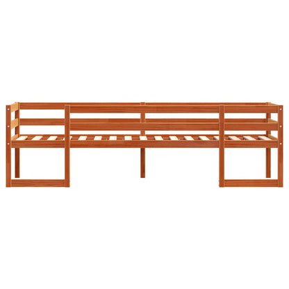 Kids' Bed Frame without Mattress Solid Wood Pine Wax brown 90 cm 200 cm