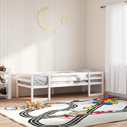 Kids' Bed Frame without Mattress Solid Wood Pine White 90 cm 190 cm