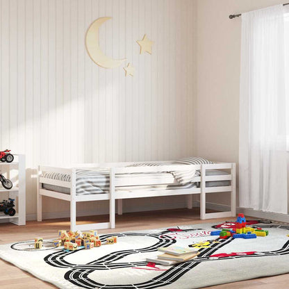 Kids' Bed Frame without Mattress Solid Wood Pine White 75 cm 190 cm