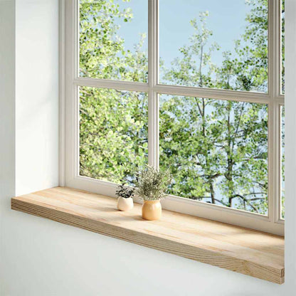 Window Sills 2 pcs Untreated Solid Wood Oak Depth 25 cm Natural 110 cm