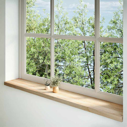 Window Sills 2 pcs Untreated Solid Wood Oak Depth 25 cm Natural 160 cm