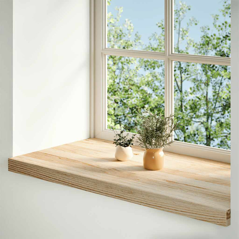 vidaXL Window Sills 2 pcs Untreated Solid Wood Oak Depth 40 cm Natural
