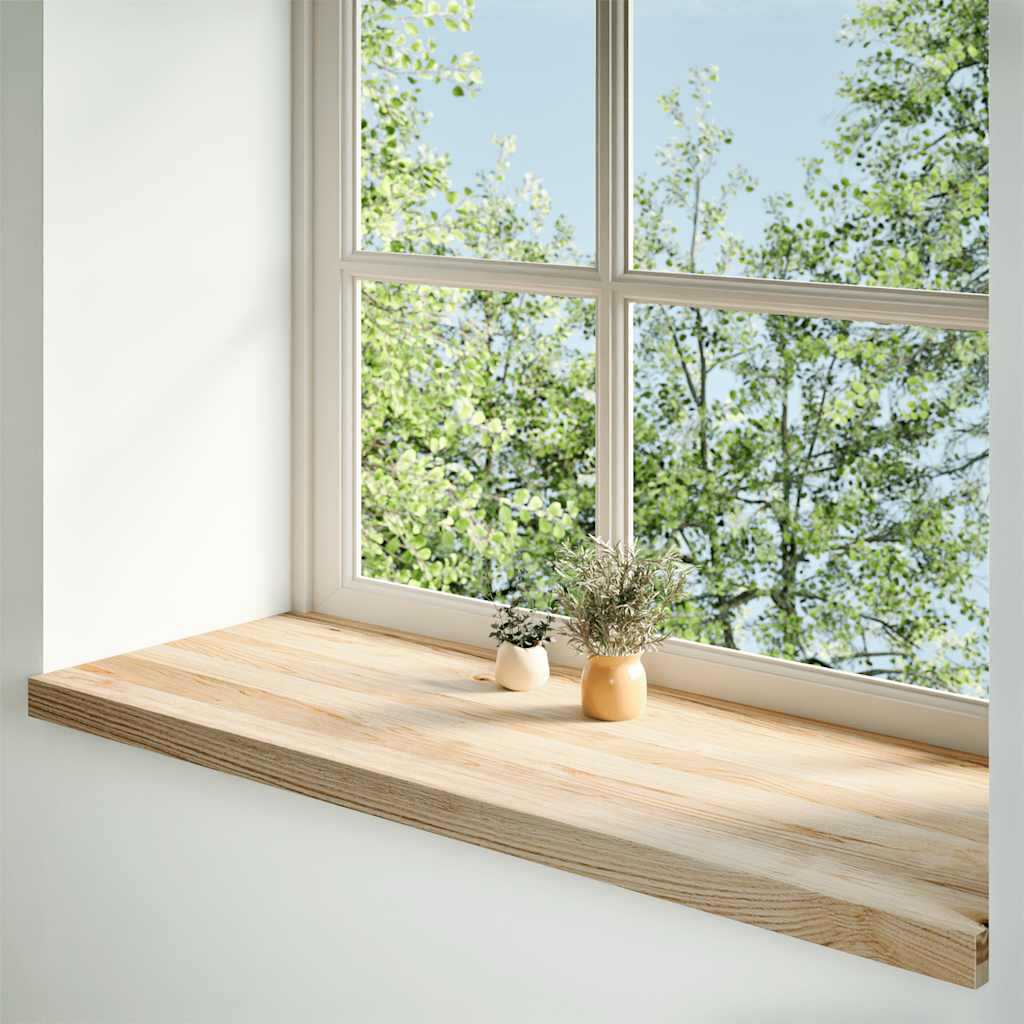 Window Sills 2 pcs Untreated Solid Wood Oak Depth 40 cm Natural 120 cm