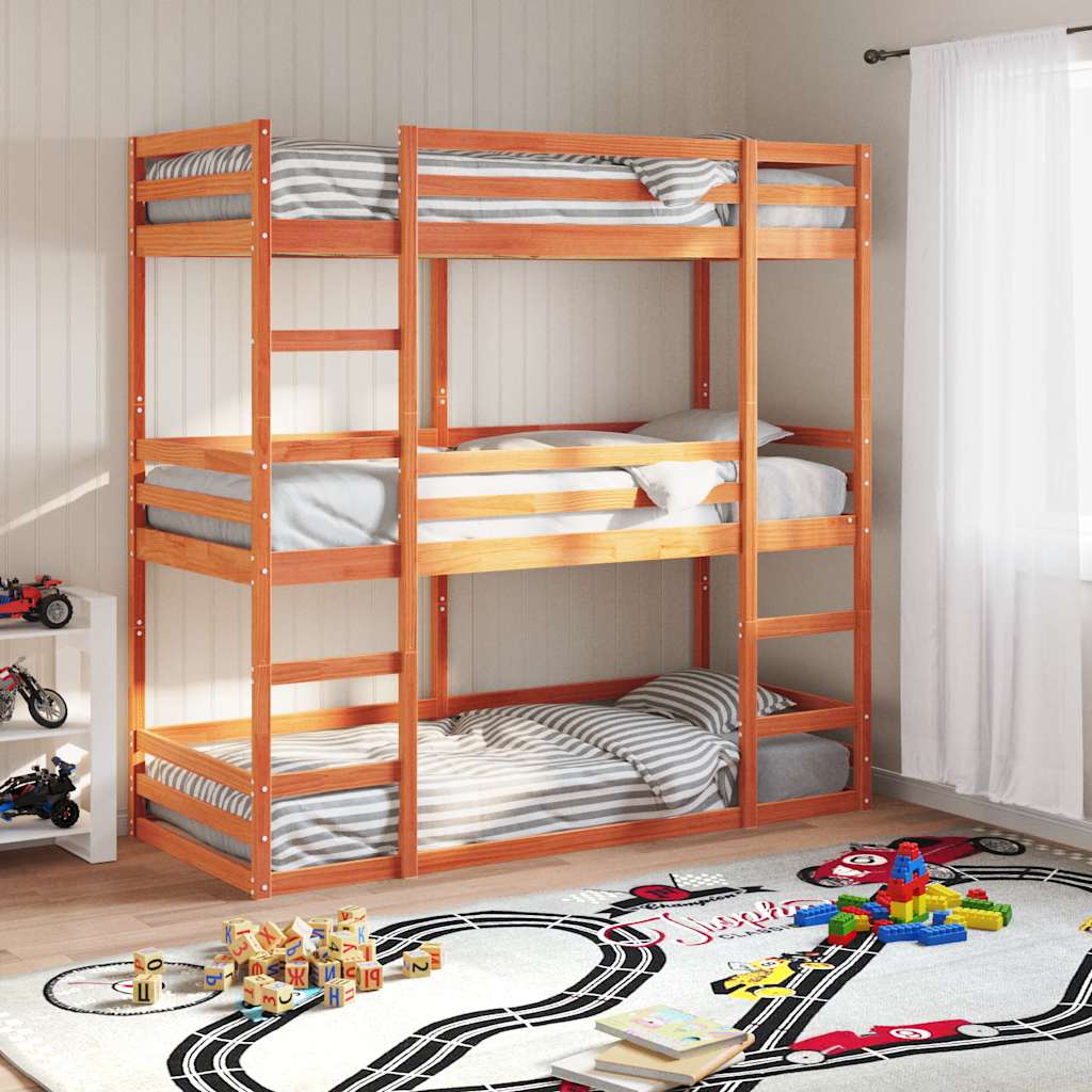 vidaXL Triple Bunk Bed without Mattress