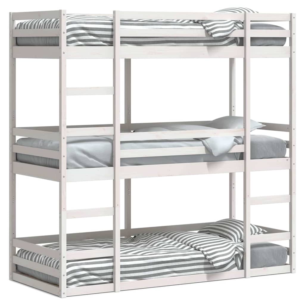 Triple Bunk Bed without Mattress 90 cm