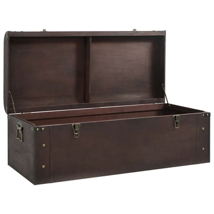 Treasure Chest with Latches Dark Brown 90x50x39,5 cm Plywood 110 cm 50 cm