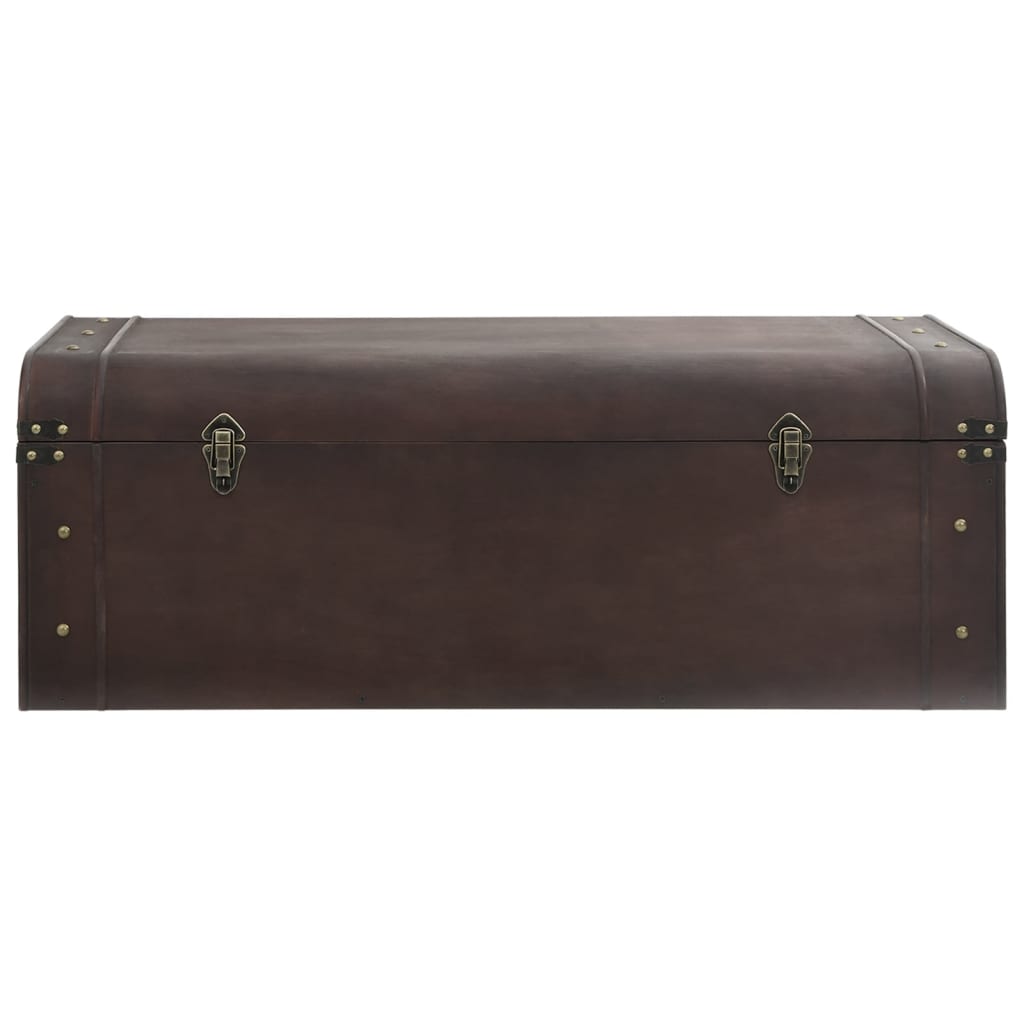 Treasure Chest with Latches Dark Brown 90x50x39,5 cm Plywood 110 cm 50 cm