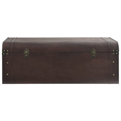 Treasure Chest with Latches Dark Brown 90x50x39,5 cm Plywood 110 cm 50 cm