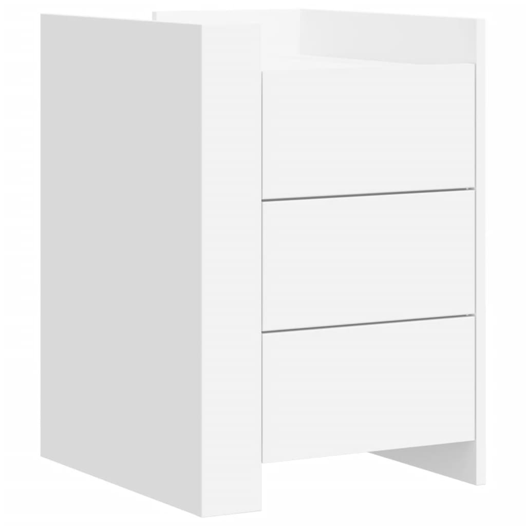 Bedside Cabinet 45x50x65 cm Engineered Wood White