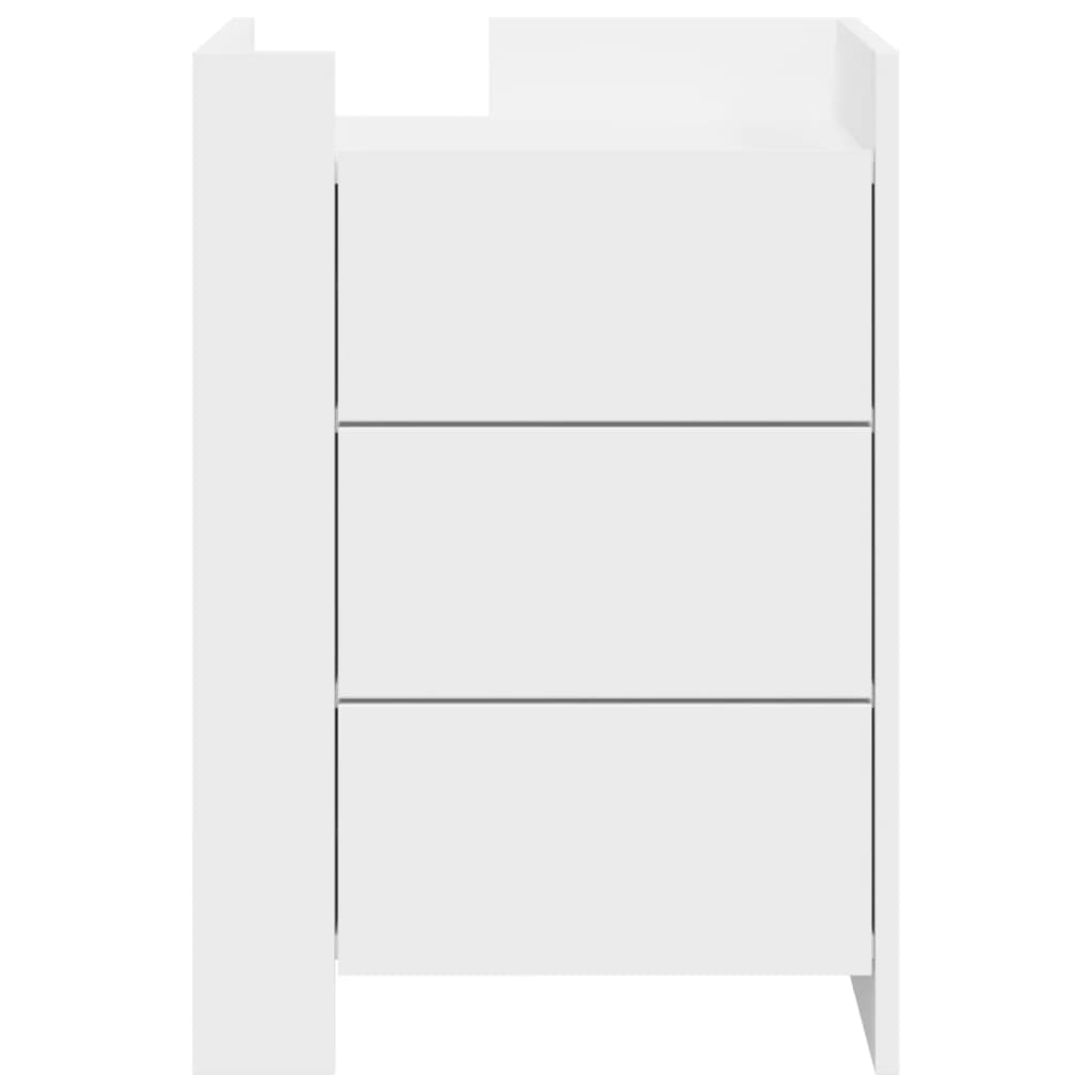 Bedside Cabinet 45x50x65 cm Engineered Wood White
