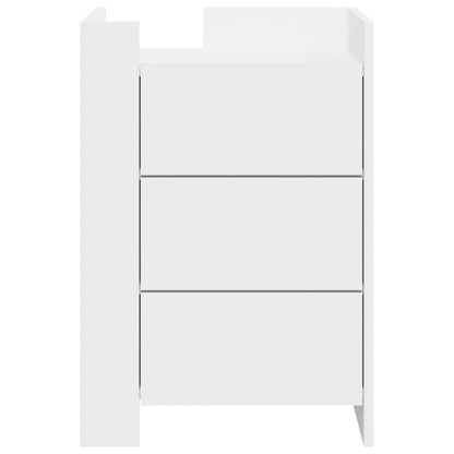 Bedside Cabinet 45x50x65 cm Engineered Wood White