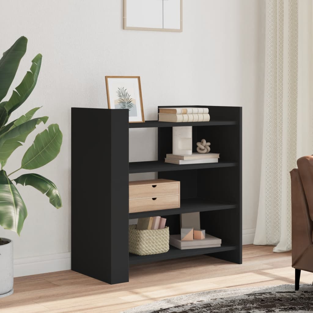 Sideboard 45x35x75 cm Engineered Wood Black 73.5 cm