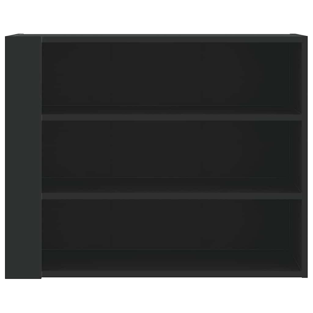 Wall Cabinet 75x35x60 cm Engineered Wood Black