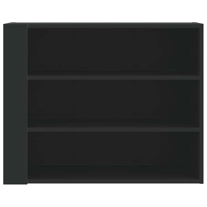 Wall Cabinet 75x35x60 cm Engineered Wood Black