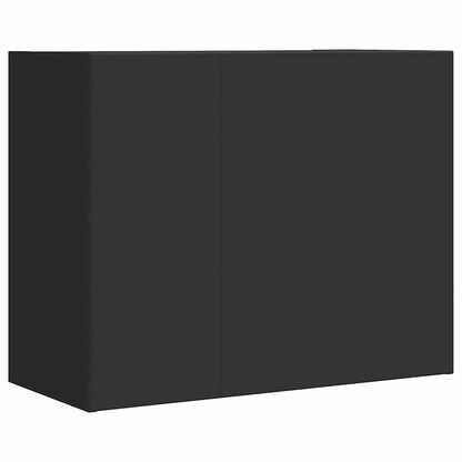 Wall Cabinet 75x35x60 cm Engineered Wood Black