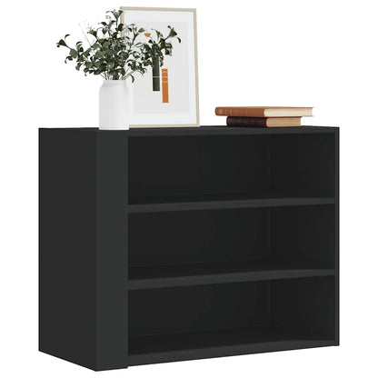 Wall Cabinet 75x35x60 cm Engineered Wood Black