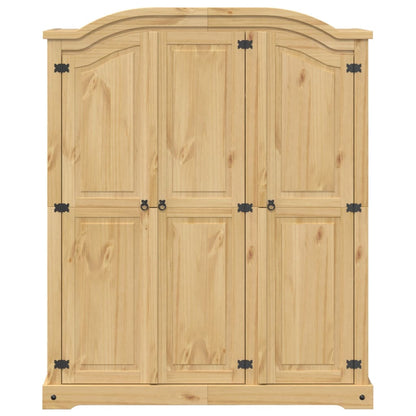 vidaXL Wardrobe "Corona" 151,5x52x186 cm Solid Wood Pine 3