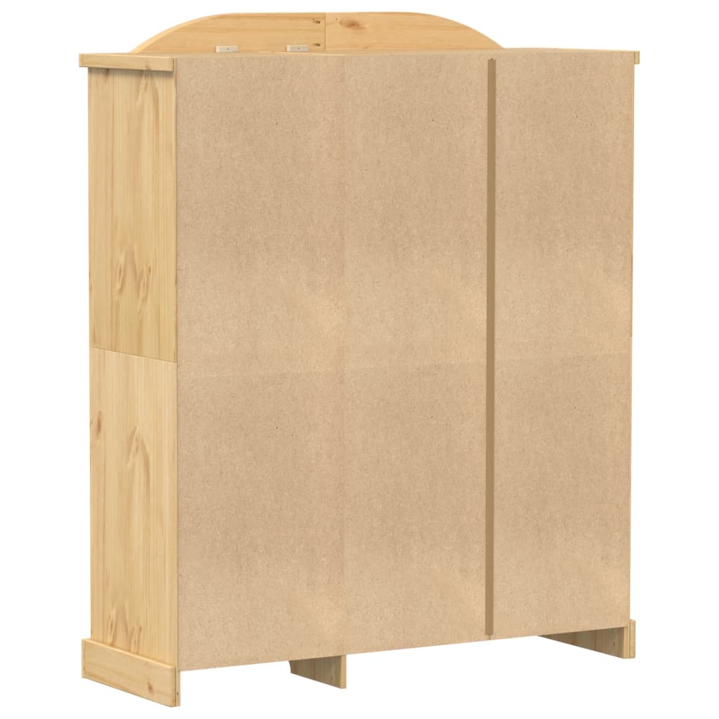 vidaXL Wardrobe "Corona" 151,5x52x186 cm Solid Wood Pine 4