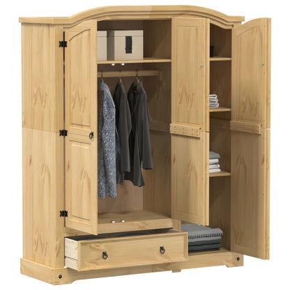 vidaXL Wardrobe "Corona" 151,5x52x186 cm Solid Wood Pine 3