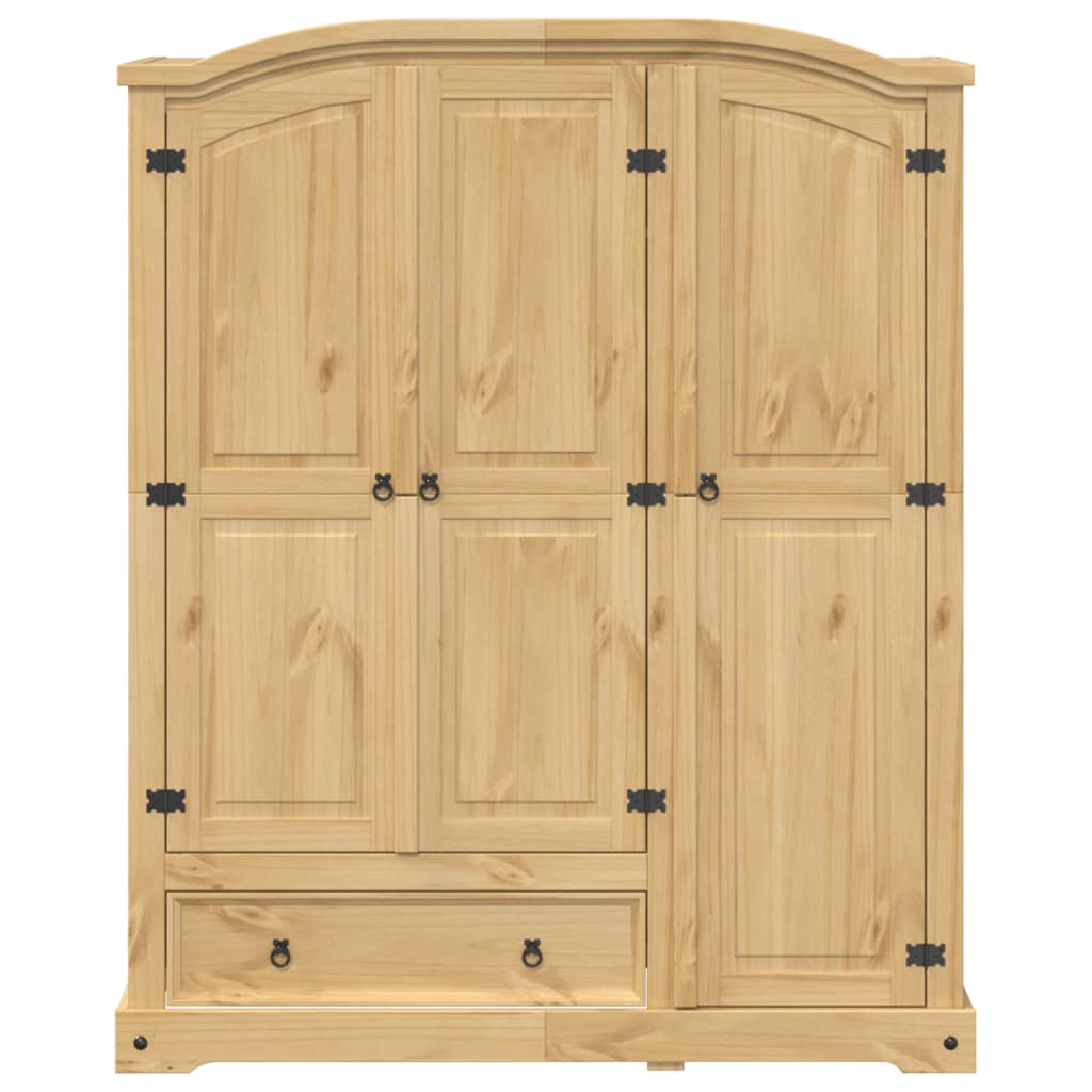 vidaXL Wardrobe "Corona" 151,5x52x186 cm Solid Wood Pine 4