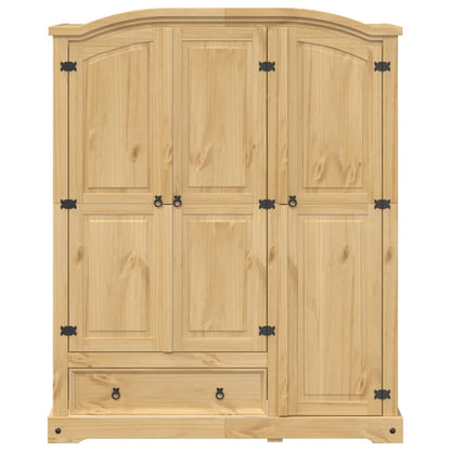 vidaXL Wardrobe "Corona" 151,5x52x186 cm Solid Wood Pine 4