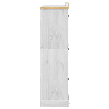 vidaXL Wardrobe "Corona" White 151,5x52x186 cm Solid Wood Pine 5