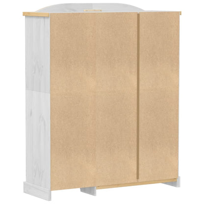vidaXL Wardrobe "Corona" White 151,5x52x186 cm Solid Wood Pine 6
