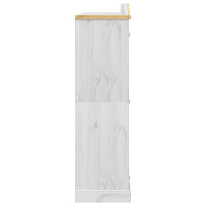 vidaXL Wardrobe "Corona" White 194x52x186 cm Solid Wood Pine 5