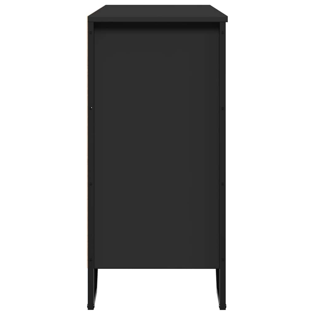 Sideboard 91x35,5x74,5 cm Engineered Wood Black 91 cm