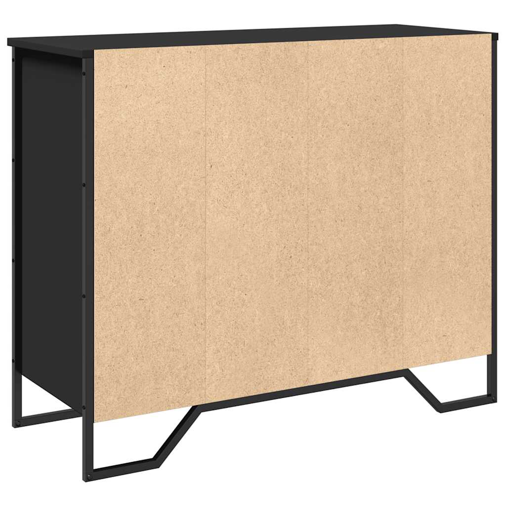 Sideboard 91x35,5x74,5 cm Engineered Wood Black 91 cm
