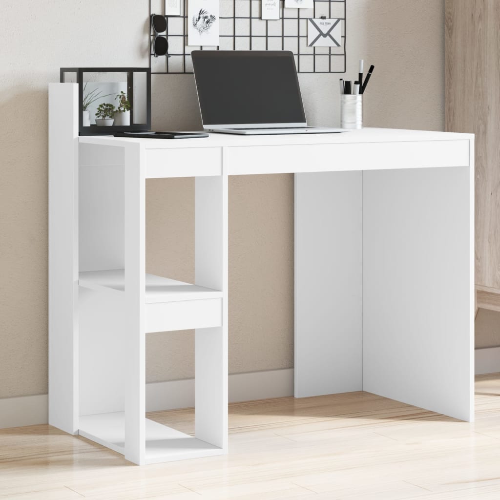 Office Desk 103,5x56,5x94 cm Engineered Wood White