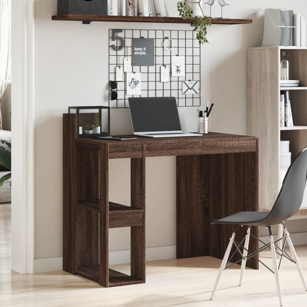 Office Desk 103,5x56,5x94 cm Engineered Wood Brown oak